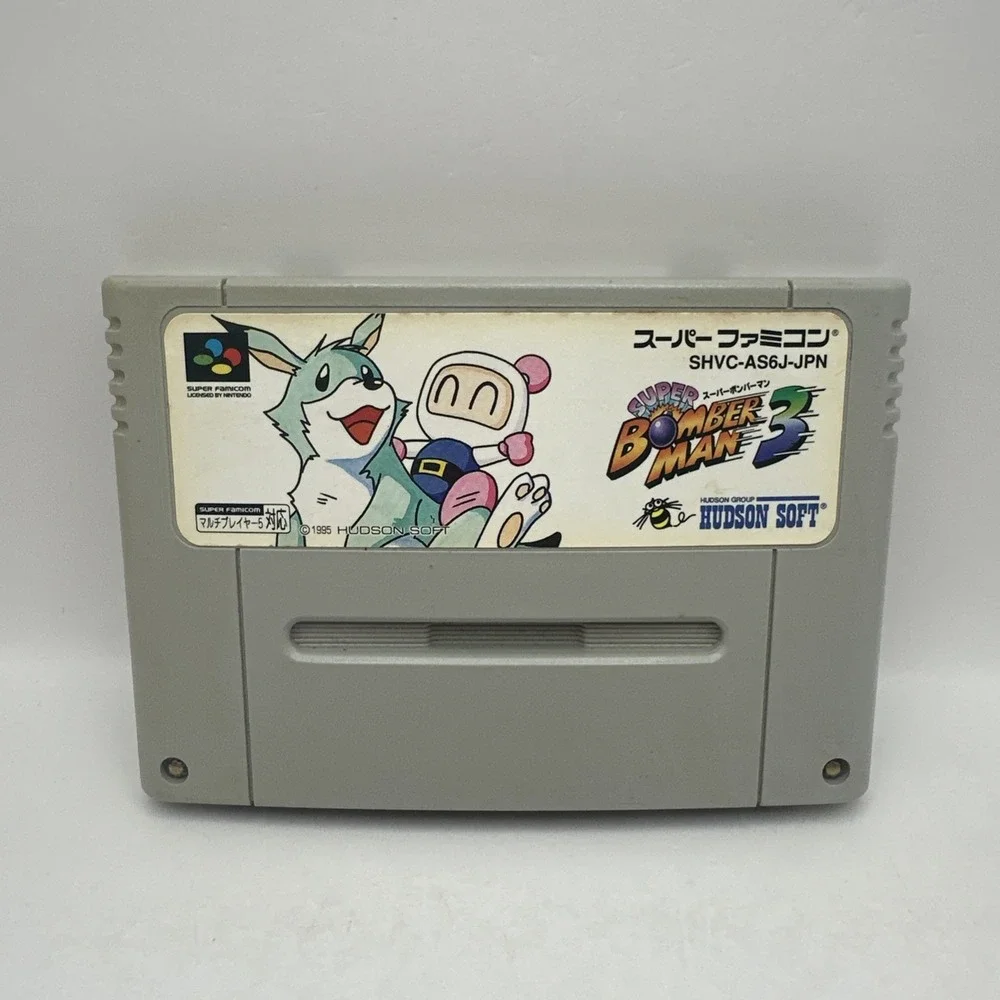 Super Bomberman 3 Nintendo Super Famicom Game Japan NSTC-J Hudson Soft